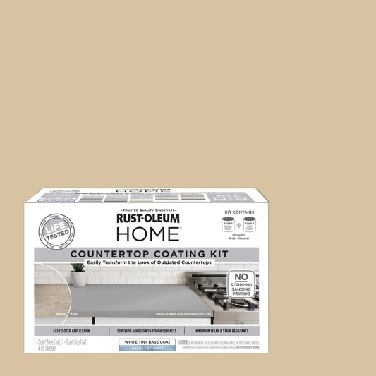 Sandcastle, Rust-Oleum HOME Countertop Satin Coating Kit-38496215T, Quart