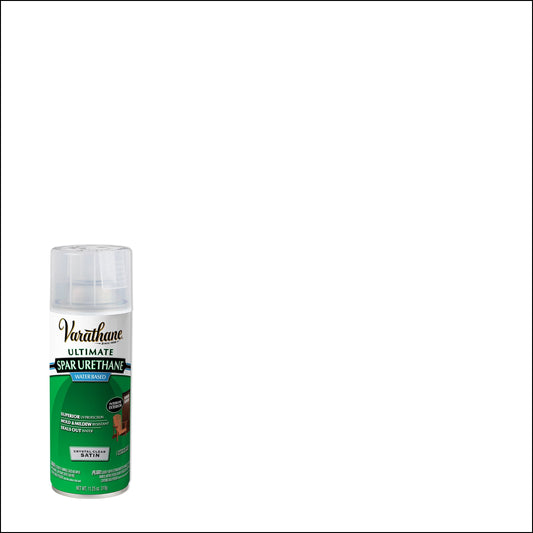 6 Pack, Satin Clear, Varathane Exterior Wood Ultimate Spar Urethane Water-Based-250281, 11.25 Oz Aerosol Spray