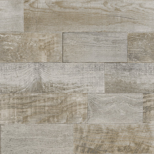 Scott Living 216-in by 20.5-in Salvaged Plank Natural&nbsp;Self Adhesive Wallpaper