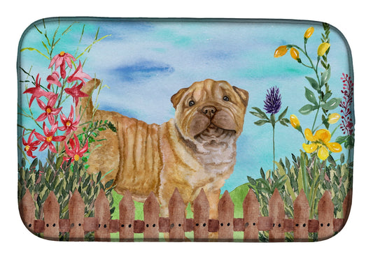 Shar Pei Puppy Spring Dish Drying Mat