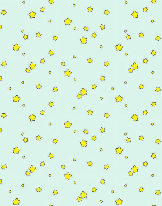 Shooting Stars Removable Vinyl Wallpaper by Barbie - Seafoam