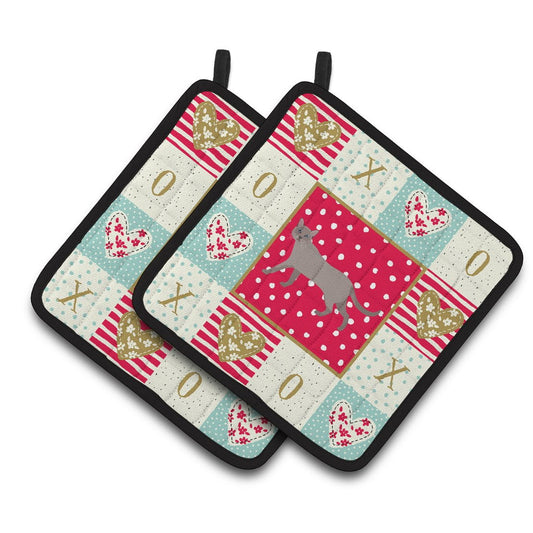 Siamese Traditional #1 Cat Love Pair of Pot Holders