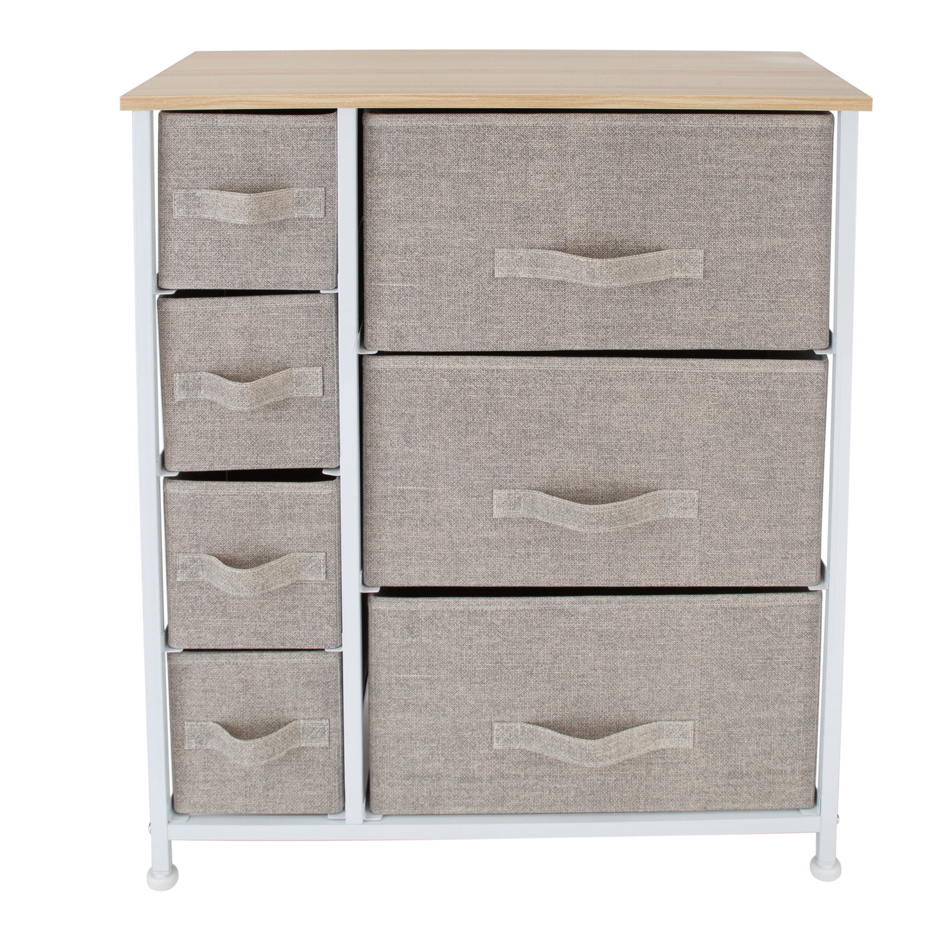 Simplify 7 Drawer Storage Dresser in Beige