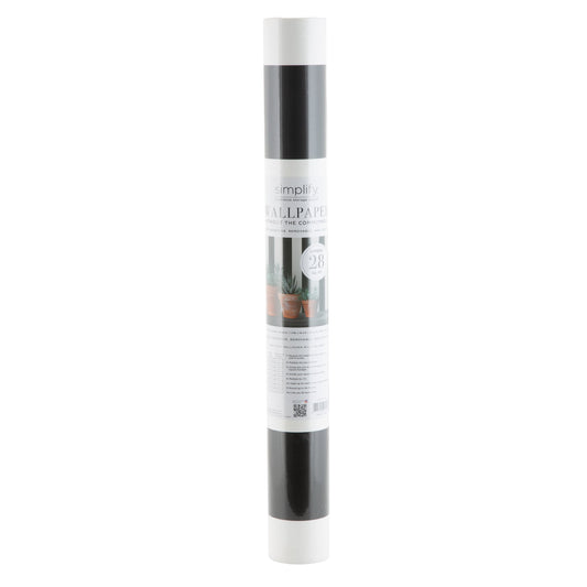 Simplify Striped Adhesive Wallpaper in Black and White