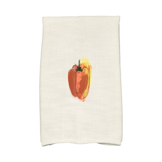 Simply Daisy, 16 x 25 inch, Pepper Kitchen Towel, Rust