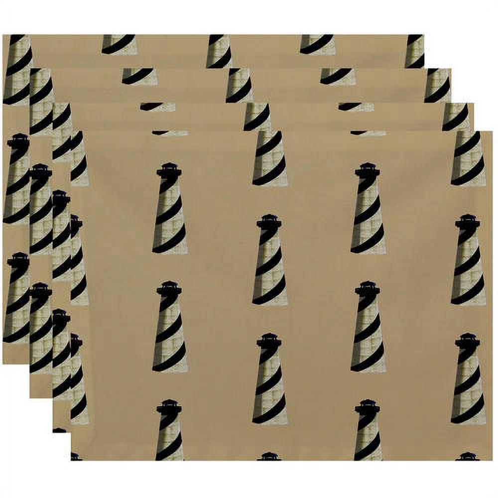 Simply Daisy 18" x 14" Beacon Geometric Print Placemats, Set of 4