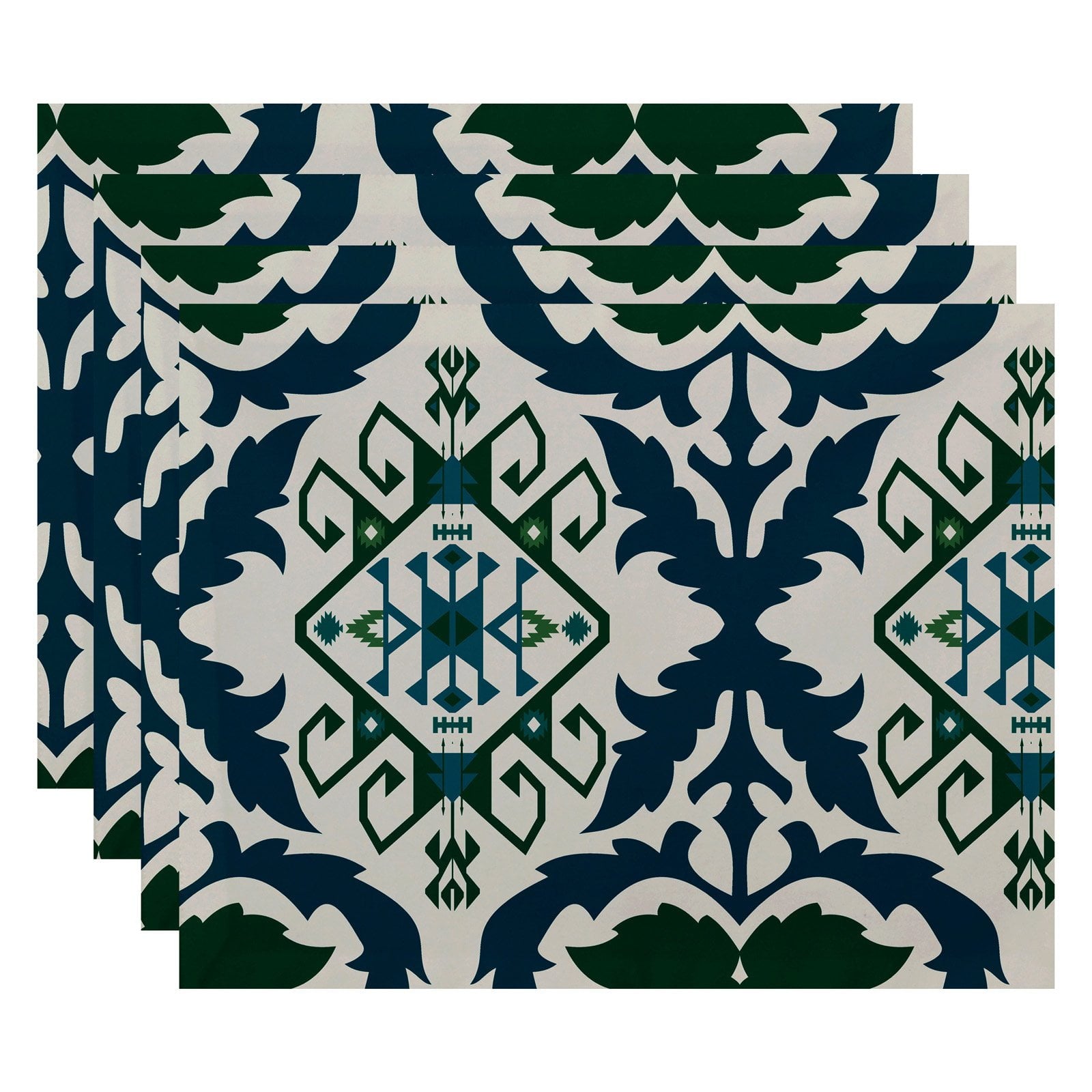 Simply Daisy 18" x 14" Bombay 6 Geometric Print Placemat