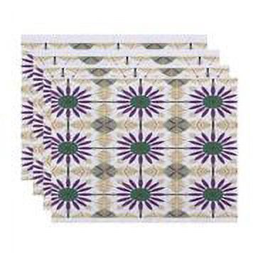 Simply Daisy 18" x 14" Chaney Geometric Print Placemat (Set of 4)