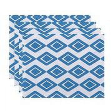 Simply Daisy 18" x 14" Diamond Jive 1 Geometric Print Placemat (Set of 4)