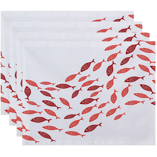 Simply Daisy 18" x 14" Escuela Animal Print Placemats, Set of 4