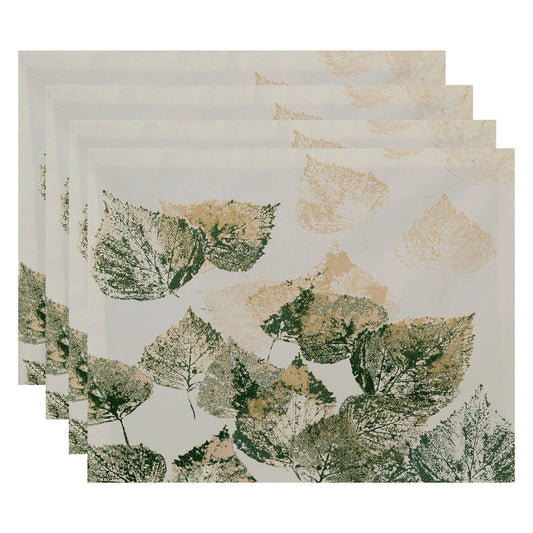 Simply Daisy 18" x 14" Fall Memories Floral Print Placemats, Set of 4