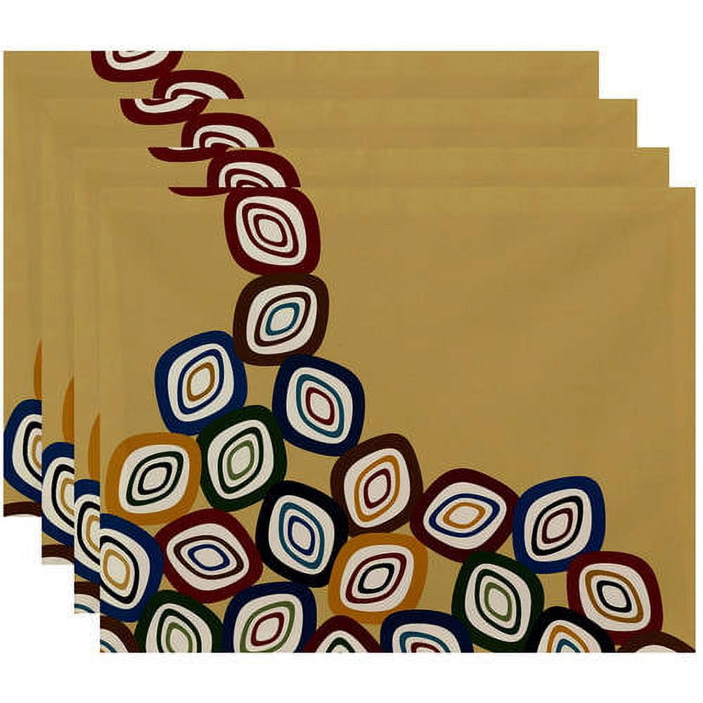 Simply Daisy 18" x 14" Falling Leaves Geometric Print Placemat