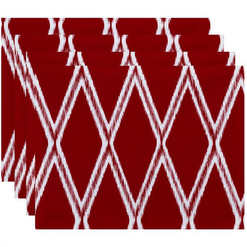 Simply Daisy 18" x 14" Gate Keeper Geometric Print Placemats, Set of 4