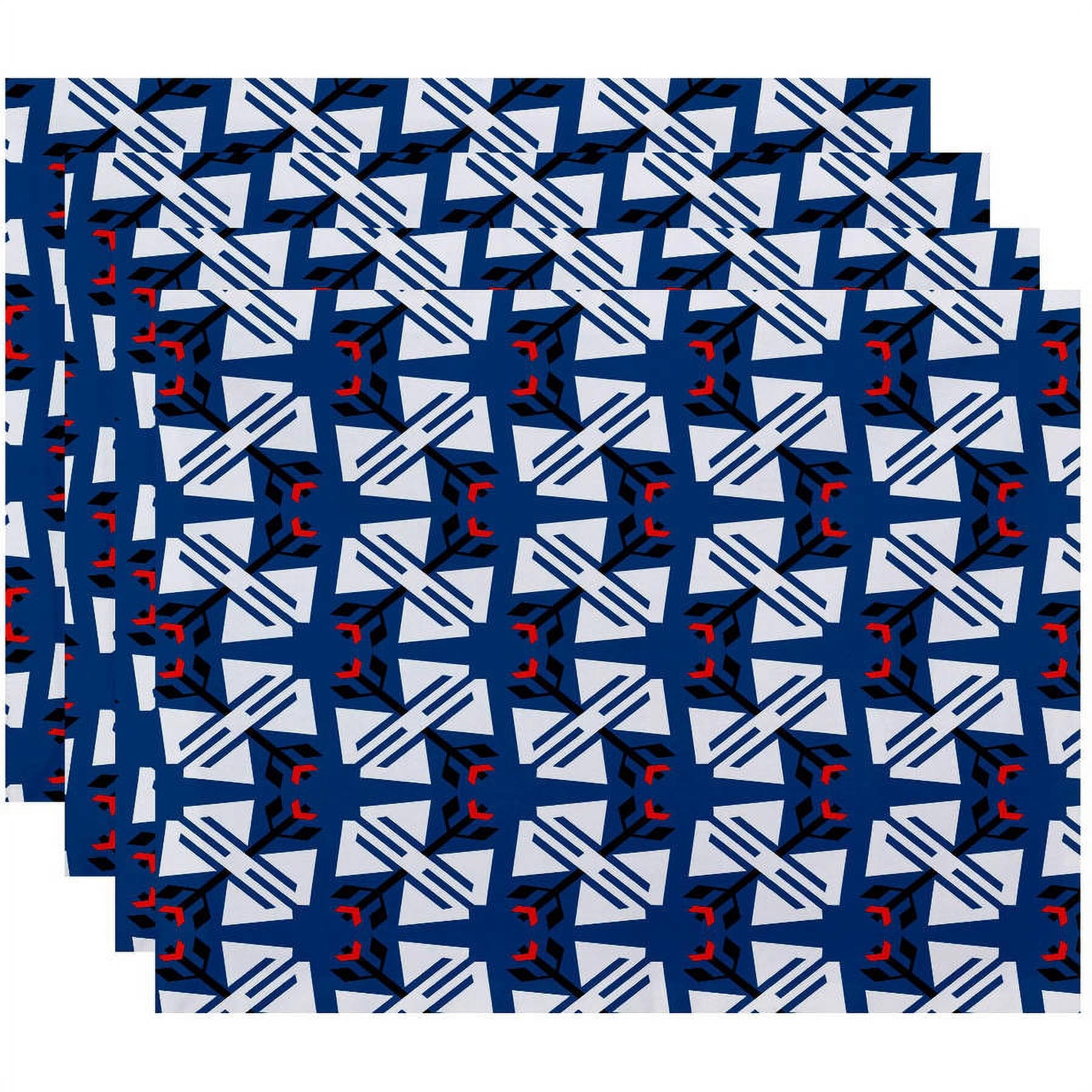 Simply Daisy 18" x 14" Jodhpur Ditsy Geometric Print Placemat