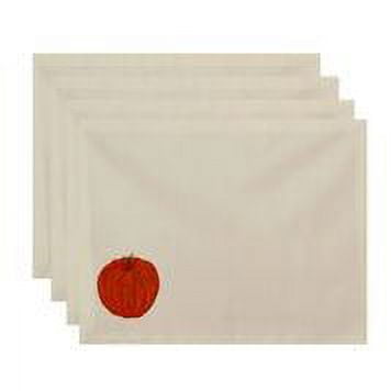 Simply Daisy 18" x 14" Li'l Pumpkin Holiday Print Placemats, Set of 4
