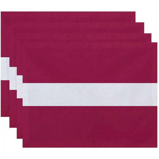 Simply Daisy 18" x 14" Narrow the Gap Stripe Print Placemats, Set of 4
