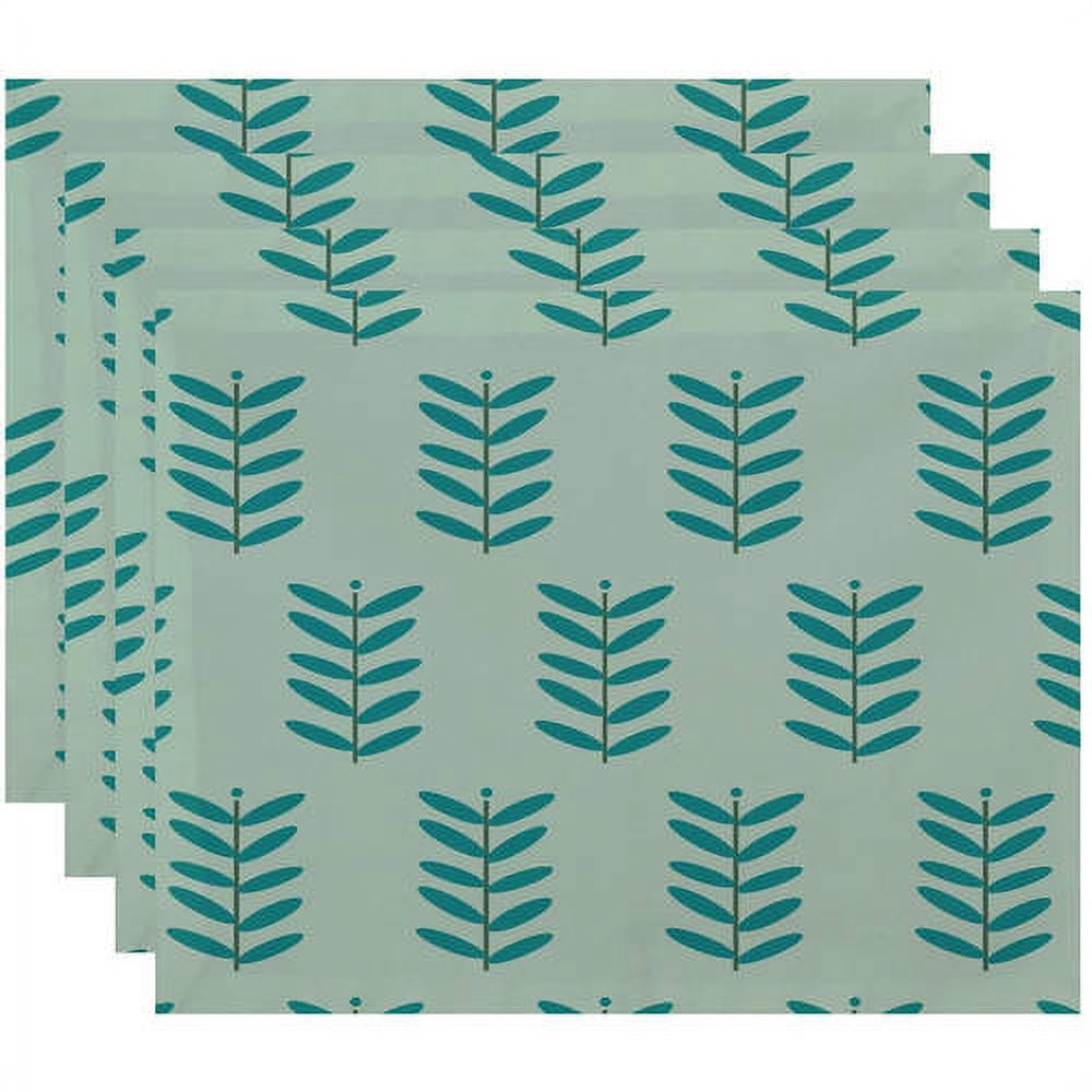 Simply Daisy 18" x 14" Petal Pusher Floral Print Placemats, Set of 4