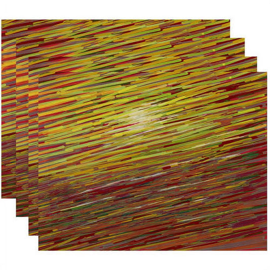 Simply Daisy 18" x 14" Polyester Decorative Placemats, Set of 4