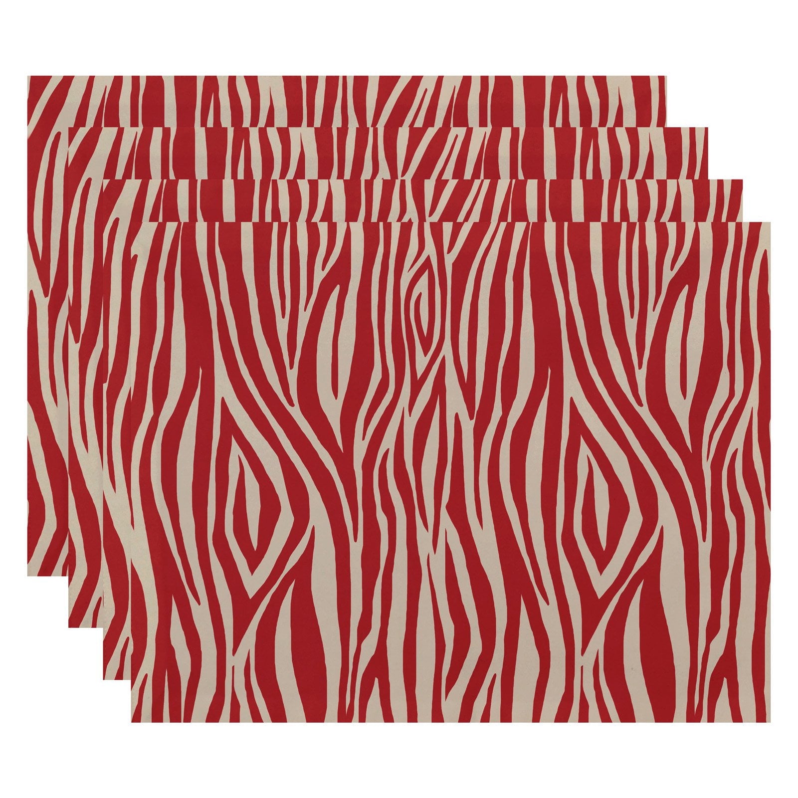 Simply Daisy 18" x 14" Wood Stripe Geometric Print Placemat
