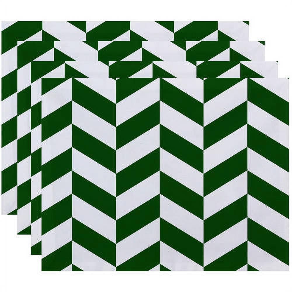 Simply Daisy 18" x 14" Zigzag Jag Geometric Print Placemats, Set of 4