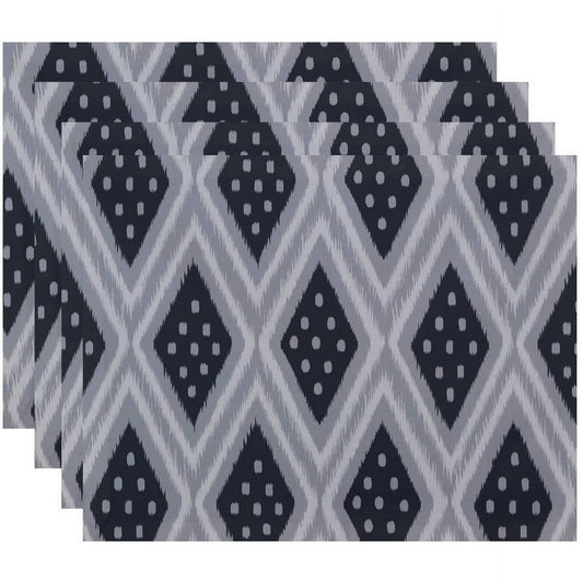 Simply Daisy 18" x 14" ikat diamond dot Geometric Print Placemat