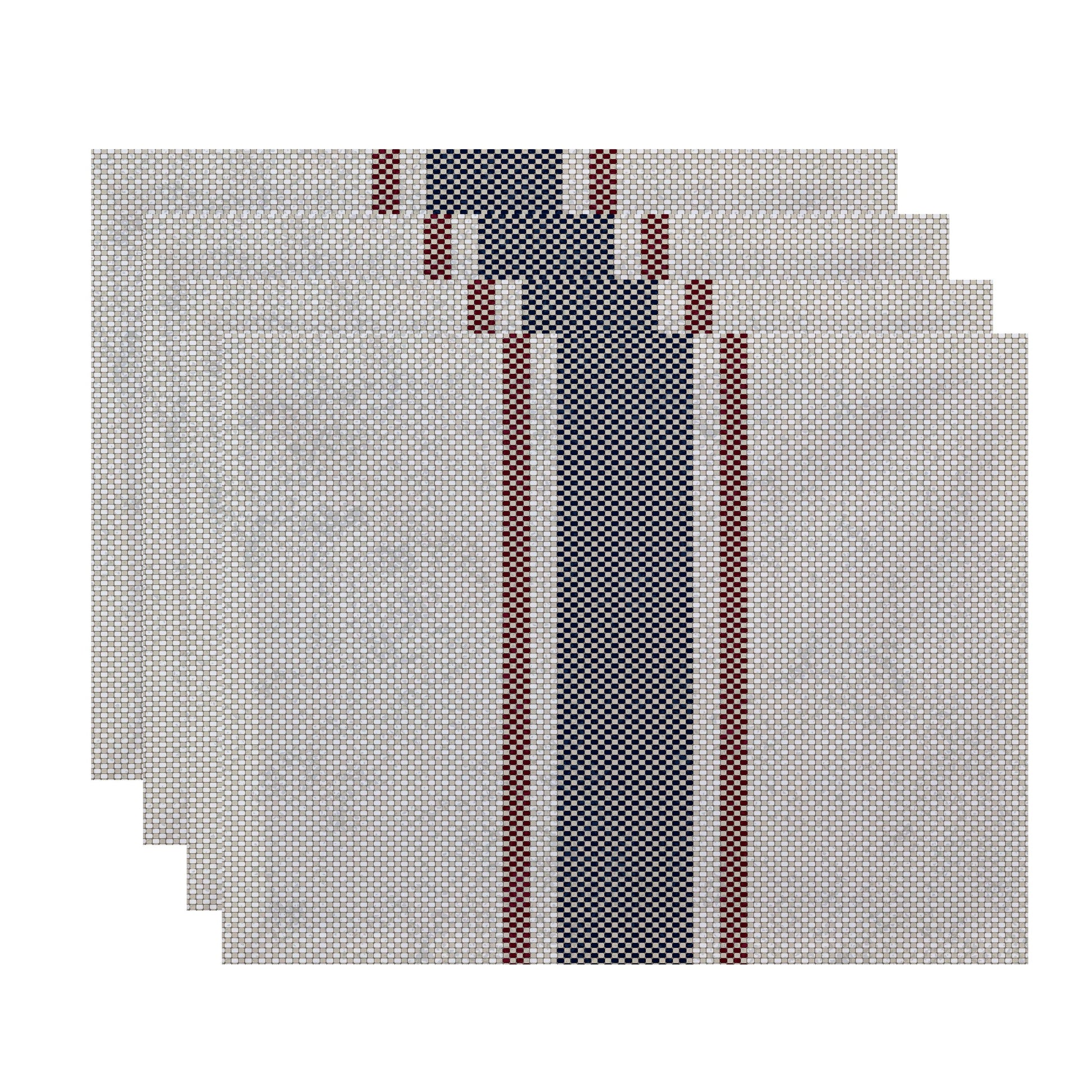 Simply Daisy, 18 x 14 inch, Grain Sack Placemat (set of 4), Rust