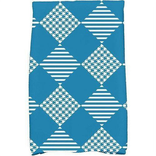 Simply Daisy 18" x 30" Check It Twice Holiday Geometric Print Kitchen Towel