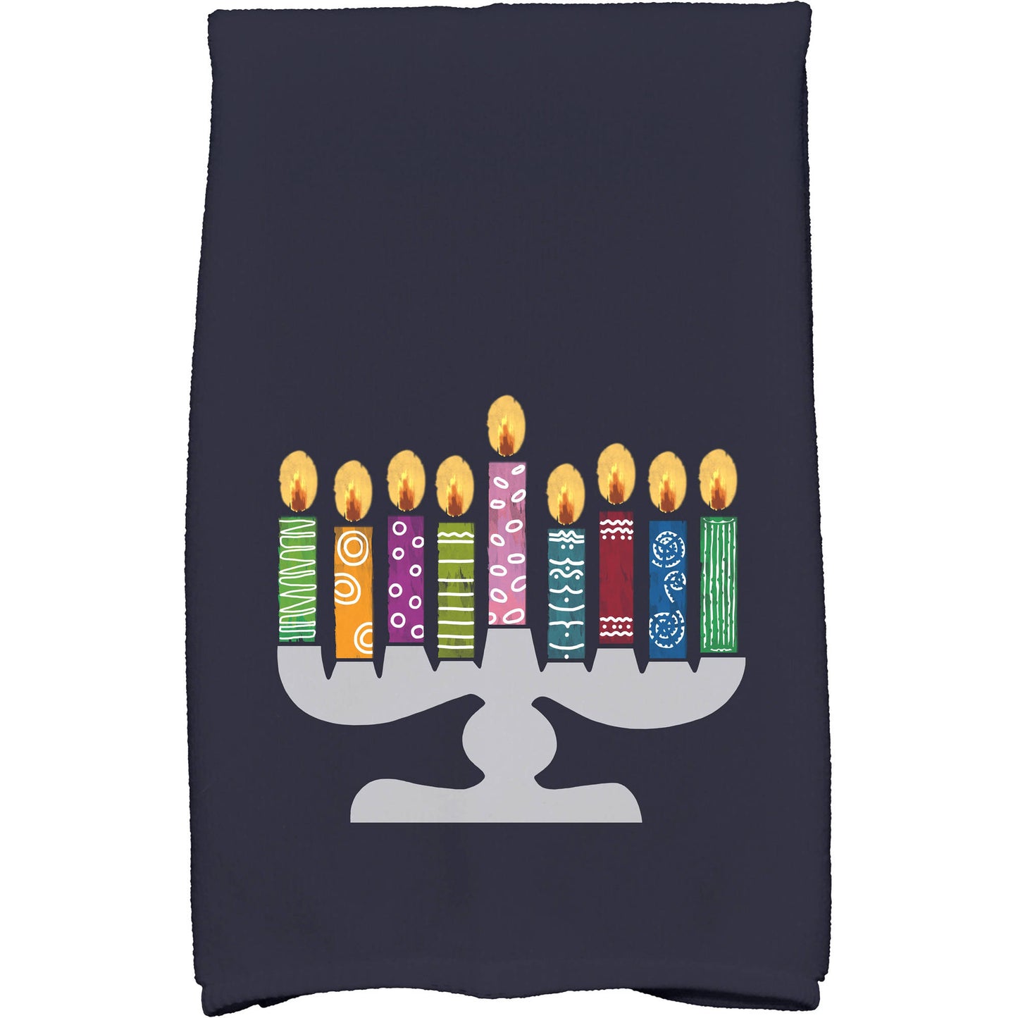 Simply Daisy 18" x 30" Festival of Lights Holiday Geometric Print Kitchen Towel