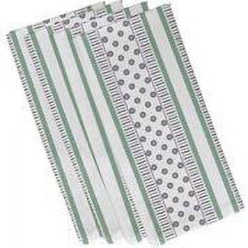 Simply Daisy 19" x 19" Comb Dot Stripe Print Napkin (Set of 4)