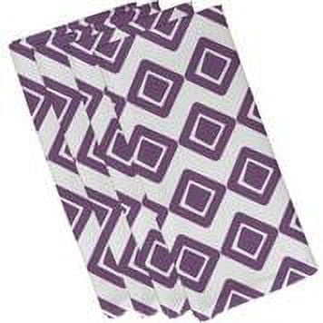 Simply Daisy 19" x 19" Diamond Jive 1 Geometric Print Napkin (Set of 4)