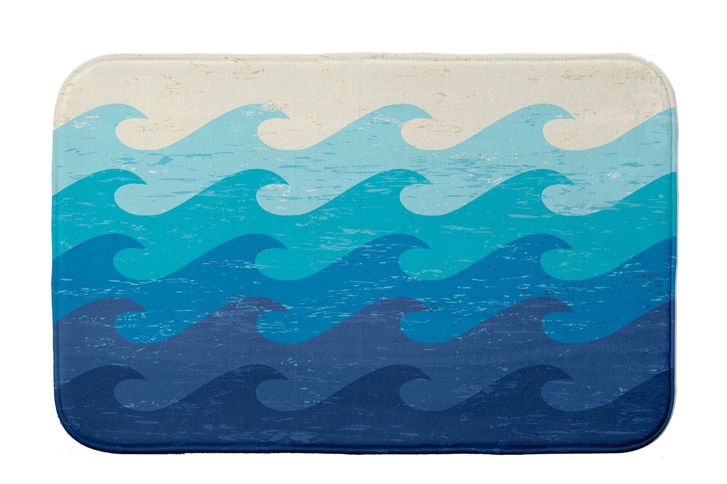 Simply Daisy 24" x 17" Plush Microfiber Blue Deep Sea Bath Mat