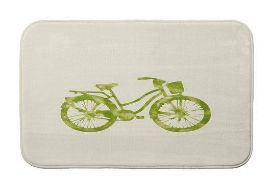 Simply Daisy 24" x 17" Plush Microfiber Green Life Cycle Bath Mat