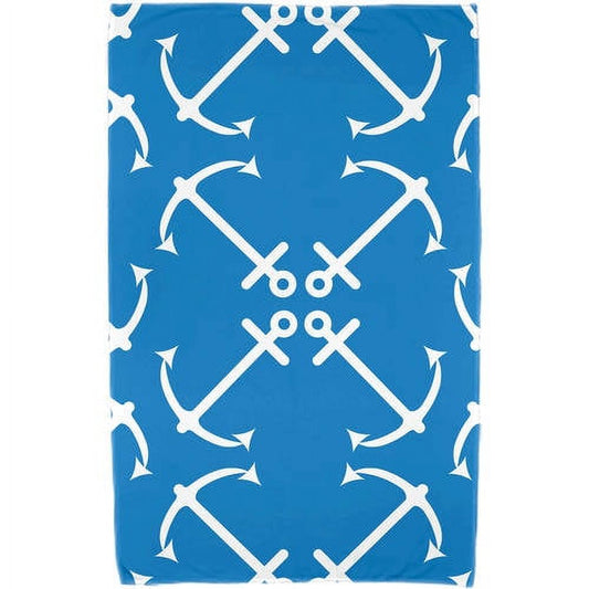 Simply Daisy 30" x 60" Anchor's Up Geometric Print Beach Towel