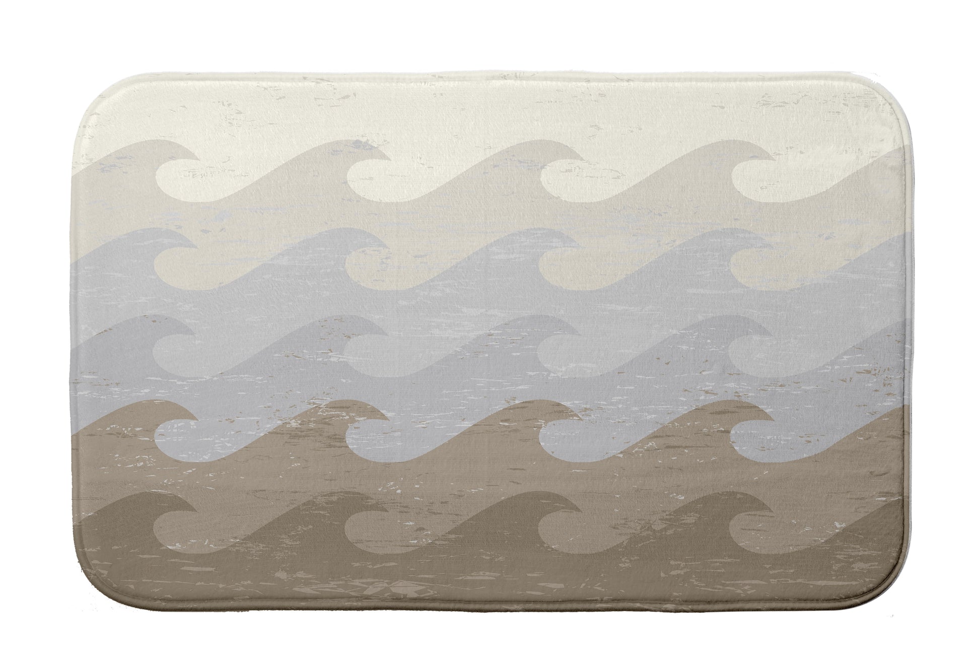 Simply Daisy 34" x 21" Plush Microfiber Grey Deep Sea Bath Mat