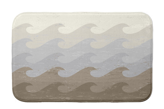 Simply Daisy 34" x 21" Plush Microfiber Grey Deep Sea Bath Mat