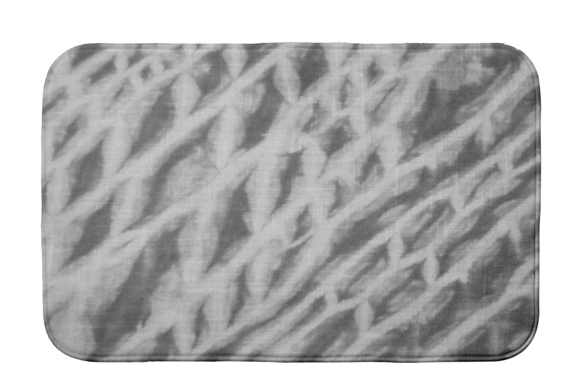Simply Daisy 34" x 21" Plush Microfiber Grey Shibori Stripe Bath Mat