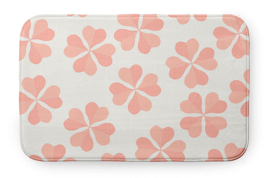 Simply Daisy 34" x 21" Plush Microfiber Sunwashed Red Lucky Patch Bath Mat