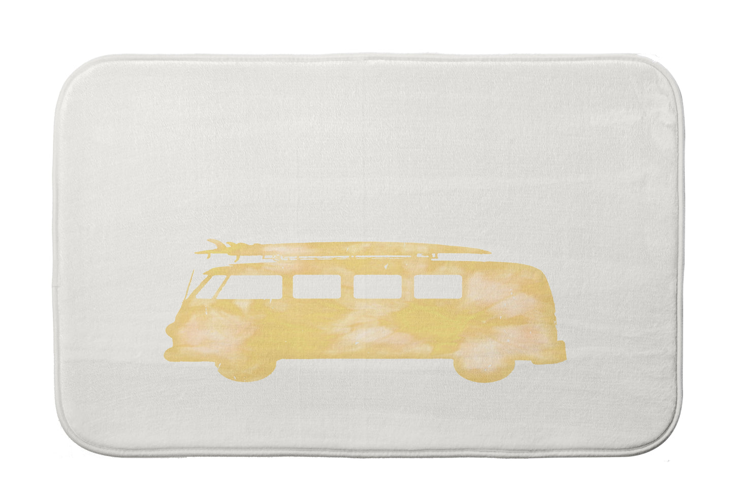 Simply Daisy 34" x 21" Plush Microfiber Yellow Beach Drive Bath Mat