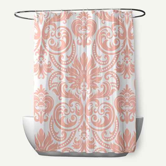 Simply Daisy 70" W x 73" L Alexys Polyester Shower Curtain, Blush [1 Ct]