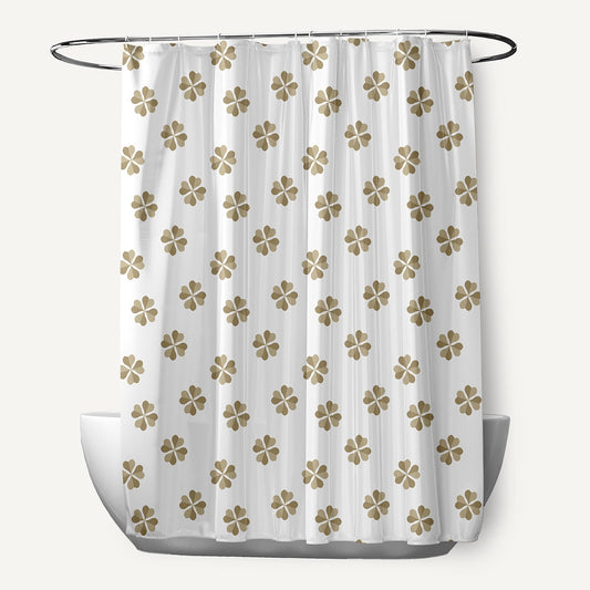 Simply Daisy 70" W x 73" L Lucky Patch Polyester Shower Curtain, Sustainable Green [1 Ct]