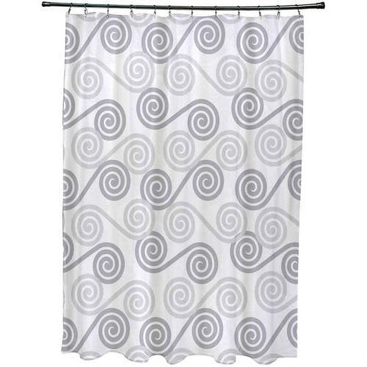 Simply Daisy 71" x 74" Rip Curl Geometric Print Shower Curtain