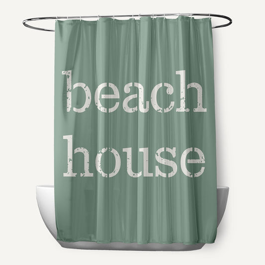 Simply Daisy Beach House Sage 70" w x 73" h Polyester Shower Curtain, Sage