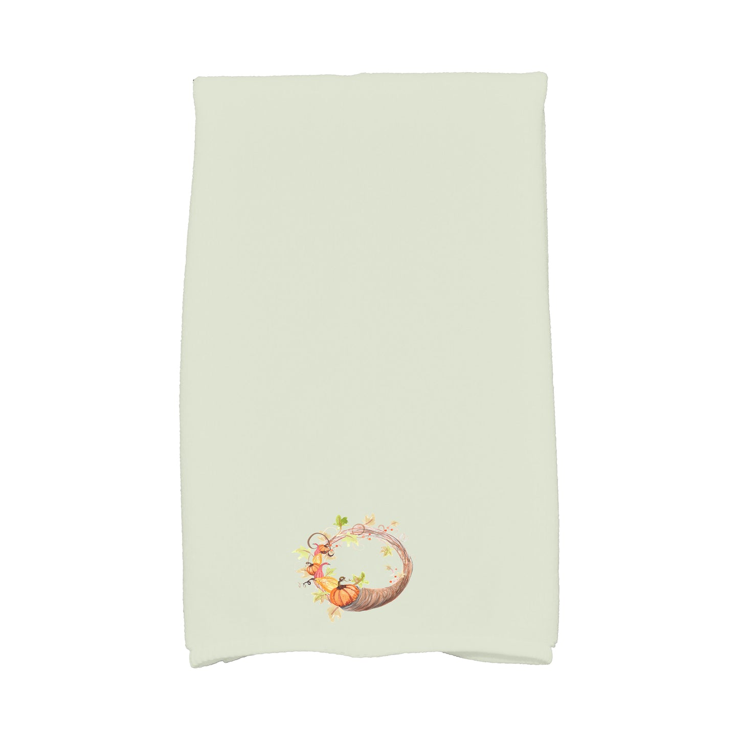 Simply Daisy Cornicopia Wreath 16 x 25 Inch Light green Fall Print Kitchen Towel