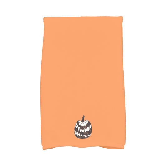 Simply Daisy Pumpkin Single 16x25 Inch Orange Halloween Print Kitchen Towel