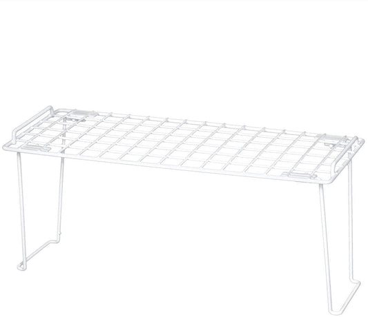 Smart Design Stacking Cabinet Shelf Rack - Extra Large - 22 x 10 inch - White