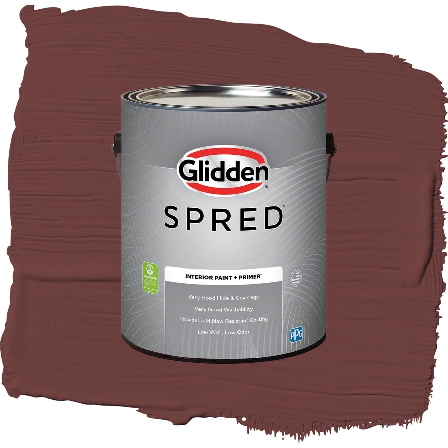 Spred Burgundy Wine Interior Paint + Primer Semi Gloss , 1 Gallon
