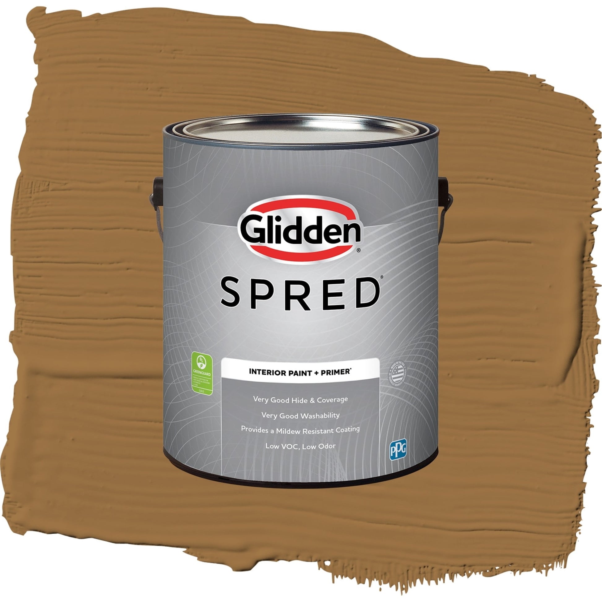 Spred Chewy Caramel Interior Paint + Primer Flat , 1 Gallon