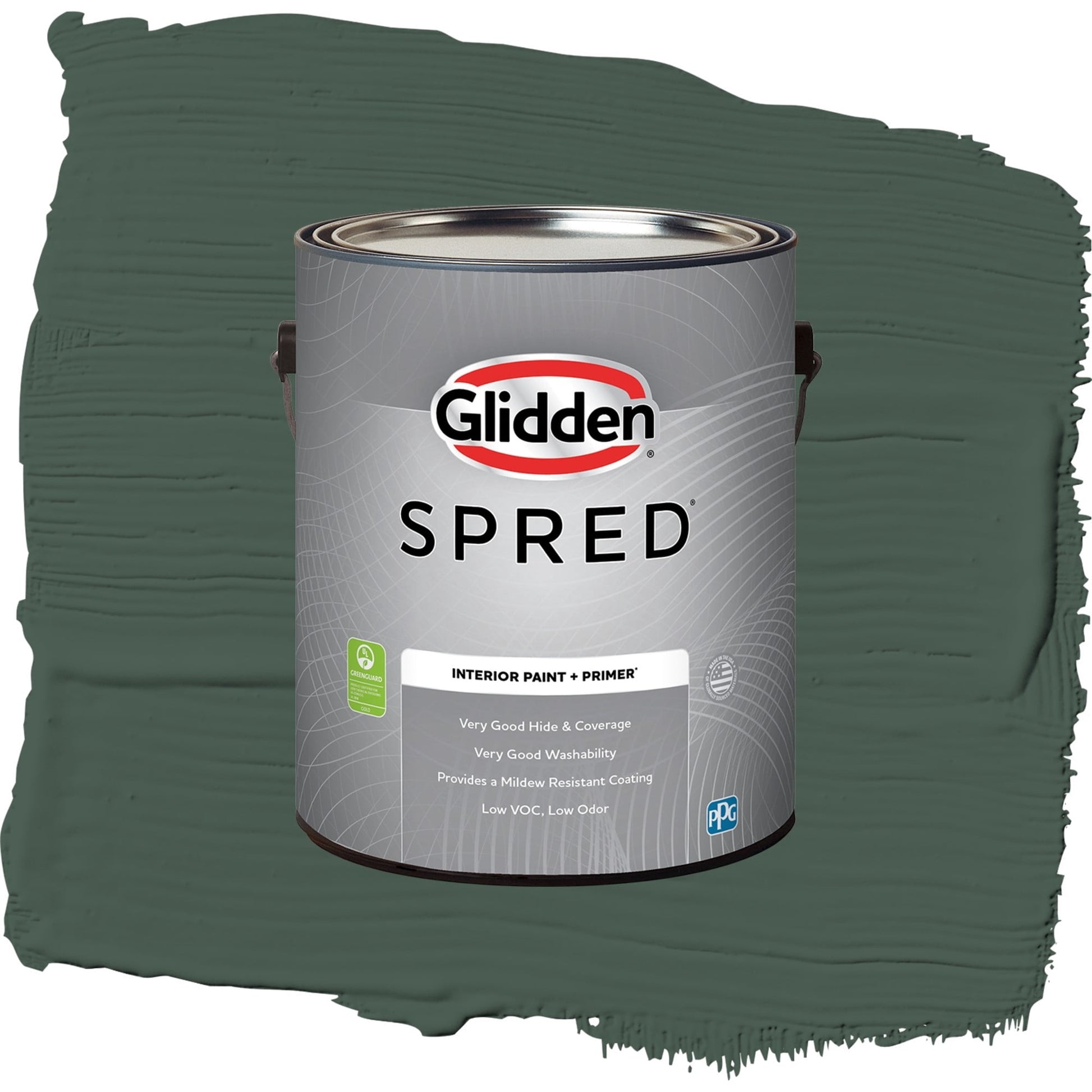 Spred Dark Green Velvet Interior Paint + Primer Eggshell , 1 Gallon
