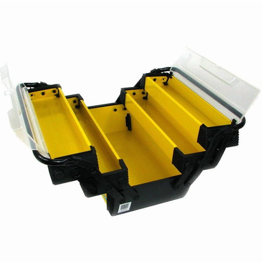 Stalwart  Yellow Deluxe Steel and Plastic 18-inch Tool Box