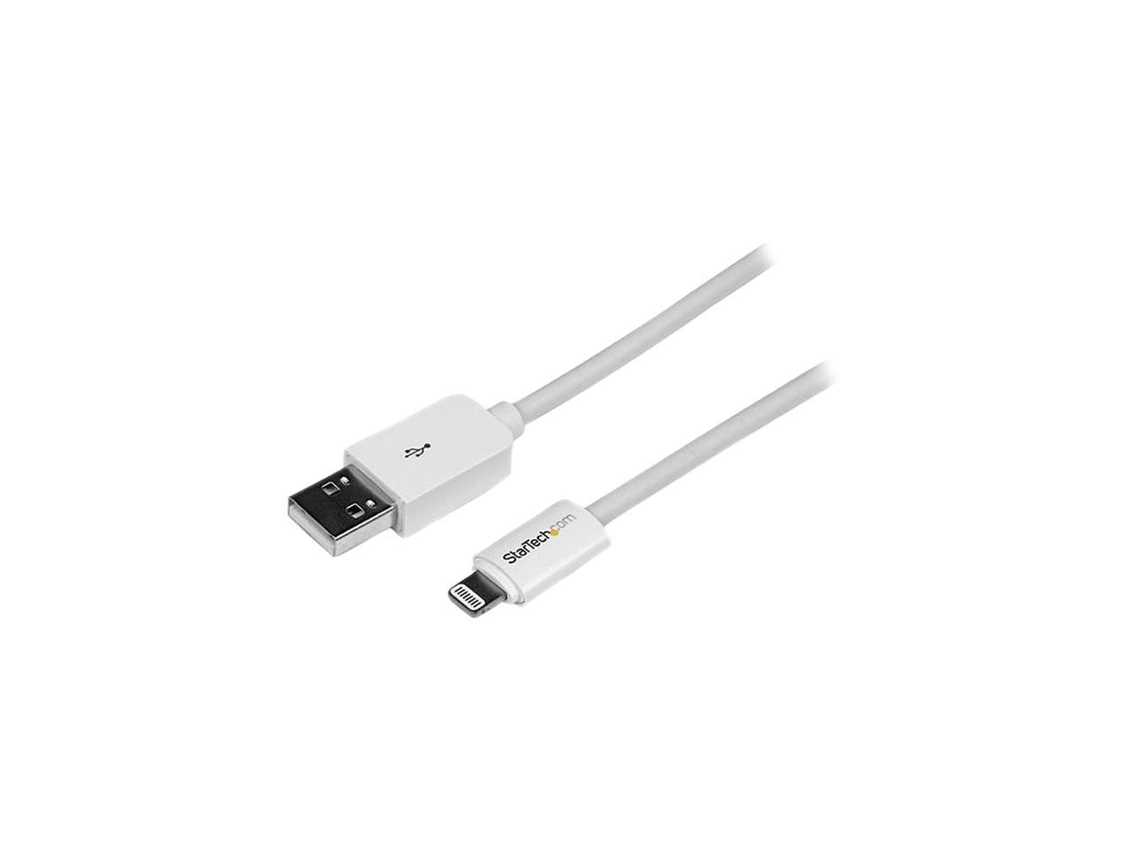 StarTech.com USBLT2MW White White Apple 8-pin Lightning Connector to USB Cable for iPhone / iPod / iPad